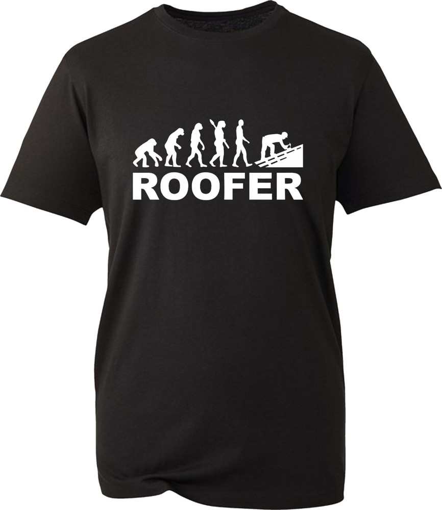 Evolution Of Roofer T-Shirt Human Evolution Roofing Contractors Unisex Tee Top