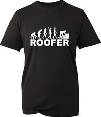 Evolution Of Roofer T-Shirt Human Evolution Roofing Contractors Unisex Tee Top