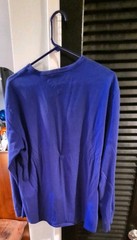Tommy Hilfiger Men’s Blue Long Sleeve Crew Neck Logo Graphic Print T-Shirt XL
