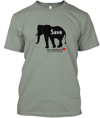 Save The Elephants Time T-Shirt Made in the USA Size S to 5XL