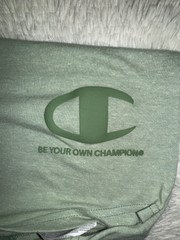 Champion T-Shirt Men’s Medium Green Solid Be your Own Champion Pullover Logo