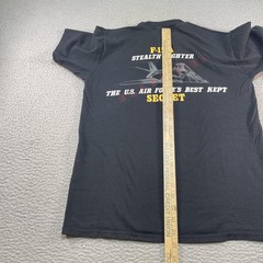 Vintage F-117A Stealth Fighter Shirt Mens Medium Black USAF Team Stealth Stedman