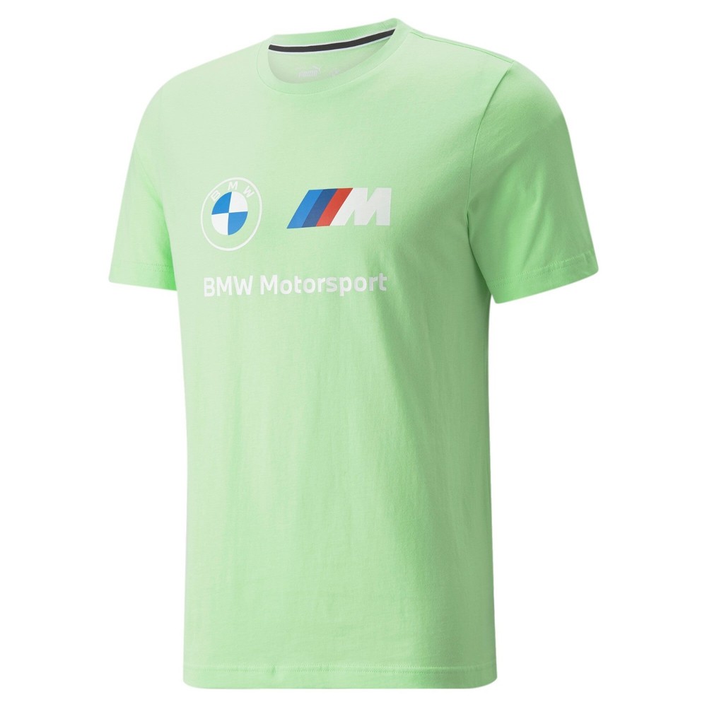 Puma Mens BMW Motorsport ESSENTIAL LOGO TEE Paradise Green, Small
