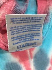 New Tie Dye Men’s T-Shirt Red Blue Adult Medium Multicolor Summer Spider