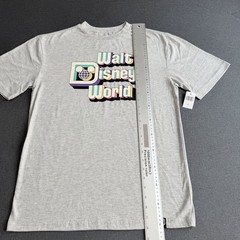 Walt Disney World Mens T Shirt Small Grey Marl Retro Disney Logo Chest 40″
