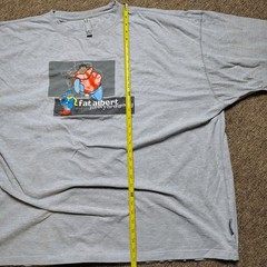 Vintage FUBU Shirt Men 5X Gray Fat Albert Graphic Long Sleeve Distressed Y2K