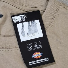 Dickies T-Shirt Men’s 4XL Khaki Heavy Weight Cotton Short Sleeve New