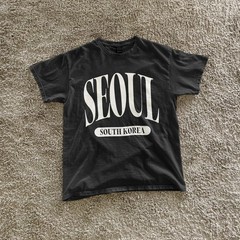 Seoul South Korea vintage city souvenir classic tee travel