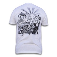NWT Lowbrow Art Company Mens CALIFORNIA Tee Shirt WHITE SMALL-3XLARGE LIMITED
