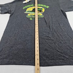 John Deere T-Shirt Mens XL Charcoal Gray Farm Equipment Combine Graphic Tee NEW