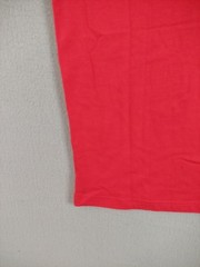 Maxi Milian Men T Shirt L Red Patchwork Front Pocket Short Sleeve Crew Neck