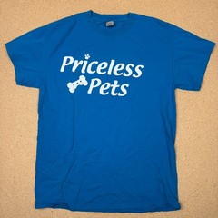 Gildan Heavy Cotton Priceless Pets Rescue Volunteer T-Shirt Blue Size M