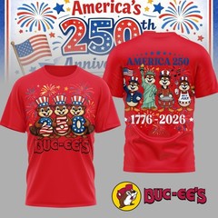 Buc-ee’s America 250th Anniversary Shirt 1776-2026 July 4th USA Beaver Tee