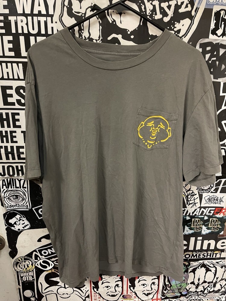 True Religion grey Buddha pocket tee Size XXL #buddha #tee