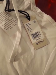 Buffalo David Bitton Men Katoni Short Sleeved Hooded T-Shirt White Large NWT