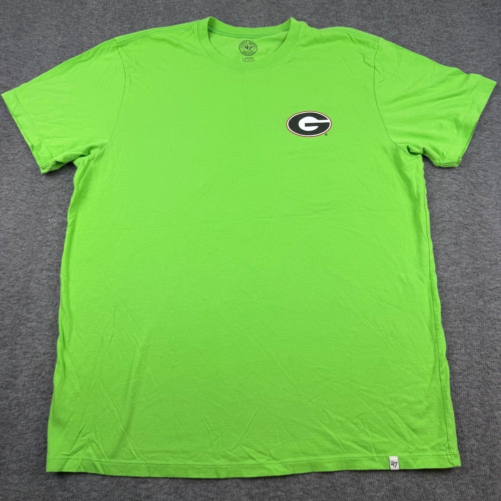 ’47 Brand Georgia Bulldogs T-Shirt Men’s Large Green Open After The Game Graphic