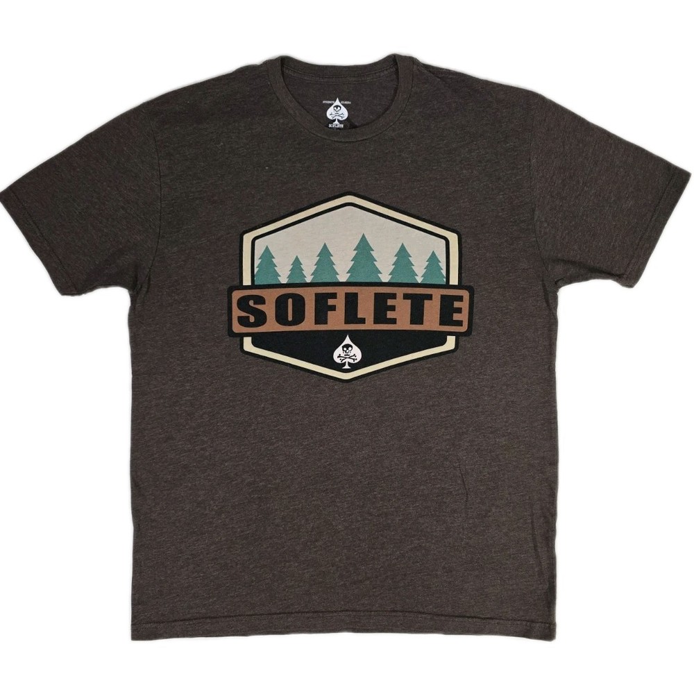 Soflete T Shirt Tactical Fitness Workout Training Brown Short Sleeve Men’s XL