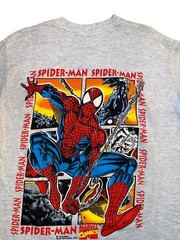 Vintage 90s Spider-Man vs Venom 1993 Marvel Comic Images Grey AOP Shirt XL RARE