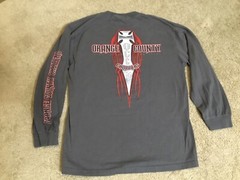 VTG Y2K Orange County Choppers Flames Long Sleeve West Coast Gray Mens Size L NY