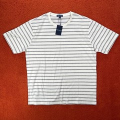 PETER MILLAR Men’s LARGE Colt Short Sleeve Striped T-Shirt Summer Ivory NEW $160