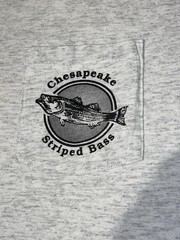 Vintage 1990 Chesapeake Fishing T Shirt Mens XL 48 Chest Bass Single Stitch USA