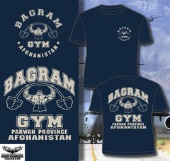 Bagram Gym Parwan Province Army, Navy, MC, Air Force Afghanistan T-shirt