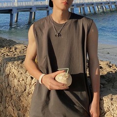 Men’s Vest Casual Daily Holiday O Neck Regular Slight Stretch Vacation
