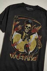 URBAN OUTFITTERS WU-TANG CLAN REAPER DISTRESSED S/S BLACK TEE T-SHIRT NEW