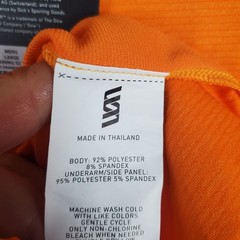 VRST Mens T-Shirt Large Orange Polyester Crew Neck Short Raglan Sleeve Pullover