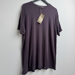 Onno Organic Cotton Shirt Mens XXL Purple Bamboo Blend Eco Friendly Basic NWT