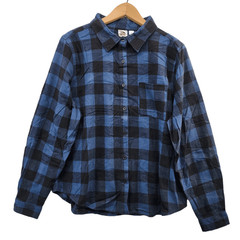 Flannel Shirt Grateful Dead Bertha Skull Roses Blue Plaid New