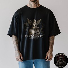 Vintage Evolve Eternal World Graphic Streetwear T-Shirt