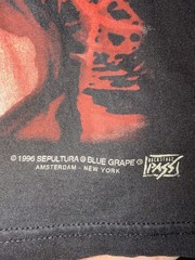 Vintage 1996 Sepultura Roots Back Stag Pass T-shirt