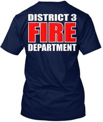 District 3 Fire Dept 806 – Department T-Shirt Made in the USA Size S to 5XL