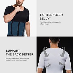 Fajas Para Hombres Faja Reductora De Hombre Men Tee Shaper Tummy Control T shirt