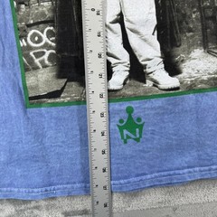 The Notorious BIG Biggie Smalls Mineral Wash Blue Graphic T-Shirt Mens Medium