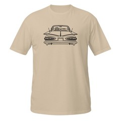 Comfy T-Shirt For Chevrolet Impala 1959 Classic Car Lovers Birthday Gift Tee