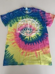 Great Wolf Lodge Rainbow Tie Dye Tshirt Men’s Small Colortone 100% Cotton Tiedye
