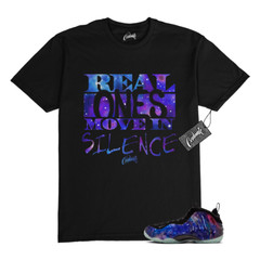 Galaxy Foamposite One Zoom Rookie Obsidian Black Anthracite T Shirt Match REAL