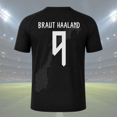 Black Norway Viking Soccer Jersey Custom Name Number Norwegian Shirt (S-5XL)