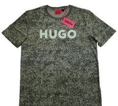 NWT HUGO BOSS 100% Cotton Crew Neck Contrast Trim T-Shirt Dark Green L (Large)