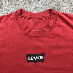Vintage Levi’s Shirt Mens Large Red 501 Back Strauss Spell Out Graphic