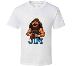 Hillbilly Jim Retro Wrestling Legend Caricature T Shirt