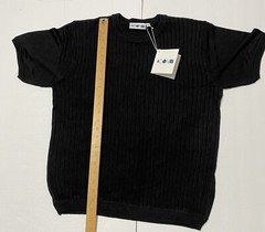Y2K Adonis 100% Rayon Black Medium Stretch Heavy Adult Shirt SEE MEASUREMENTS