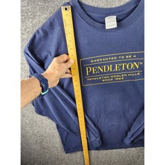 Pendleton Sweatshirt Men’s Large Navy Blue Logo Crewneck Preppy Classic USA