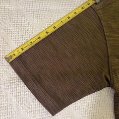 VTG Jhane Barnes 100% Silk Shirt Mens M Brown Textured Knit Short Sleeve Tee