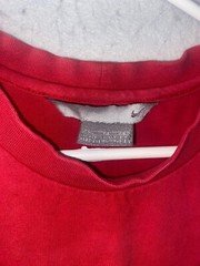 Vintage Nike Mens Shirt XL Crewneck Red Gray Tag Sleeveless Embroidered Swoosh
