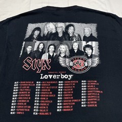 Styx Band T-Shirt Mens Large REO Speedwagon Loverboy USA Tour Classic Rock Black