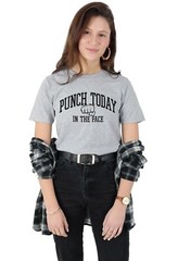 Punch Today In The Face T-shirt Tee Funny Motivational Gift Fitness Workout Gift