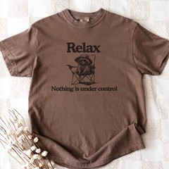 Chill Raccoon Shirt Relax Funny Trash Panda Summer Tee
